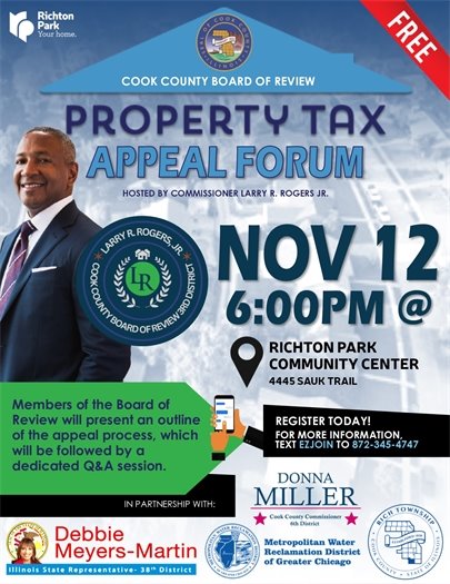 Village of Richton Park-Property Tax; Appeal Forum Meeting