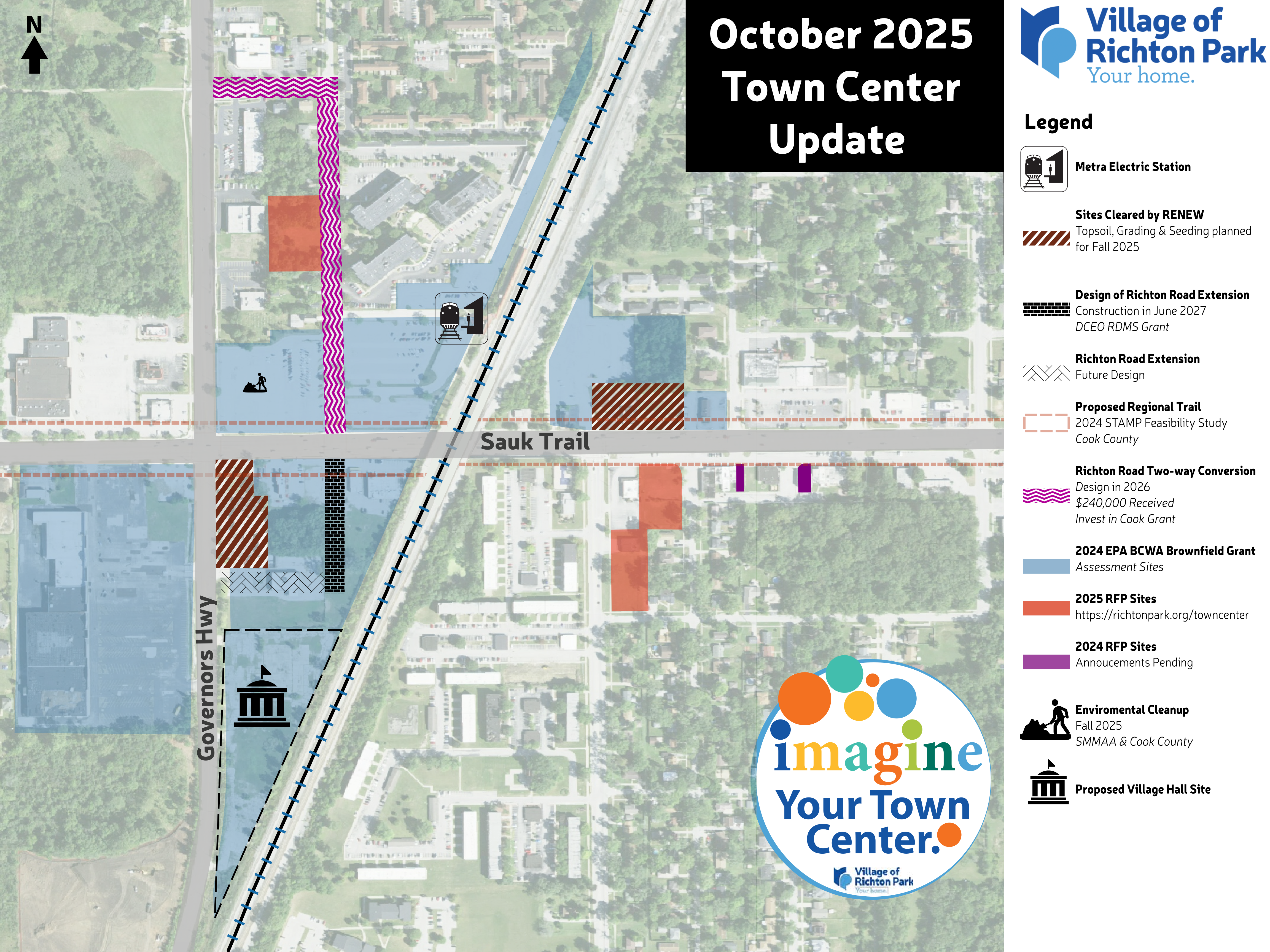 2025 October Town Center Update Map